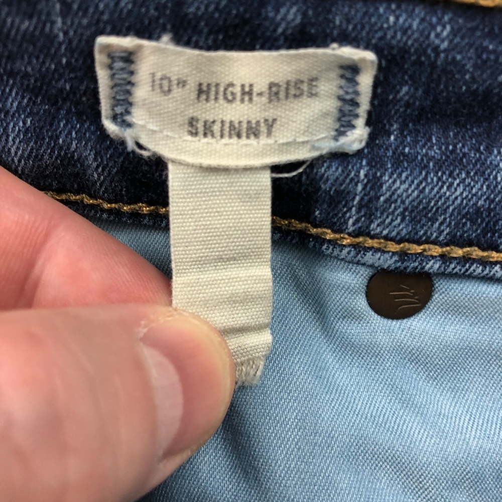 Madewell 10" High-Rise Skinny Blue Jeans Womens 29 Medium Wash Cotton Blend - Picture 9 of 14